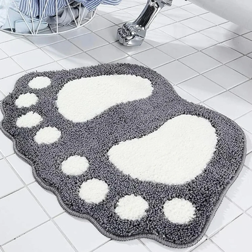 Footprint bath/shower rug